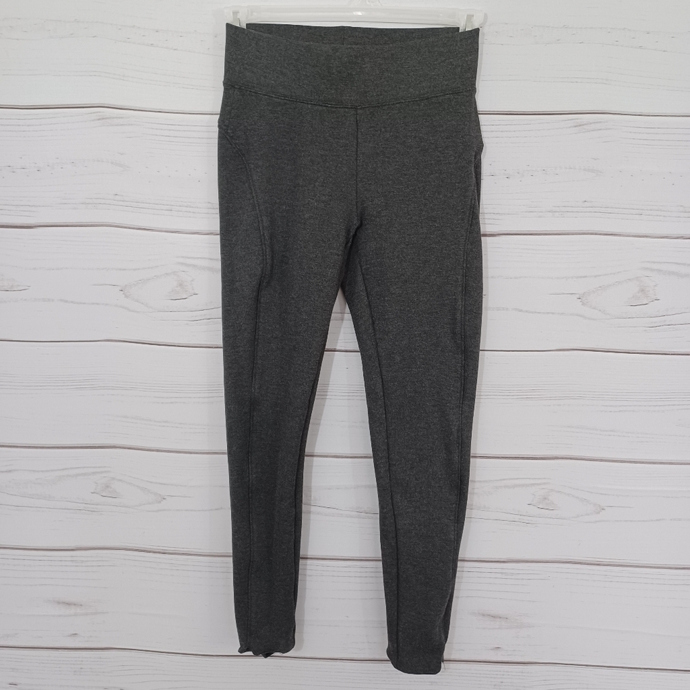 Seven7 Charcoal Heather Gray Pull-On Ponte Leggings High Rise 4-Way Stretch Pant
